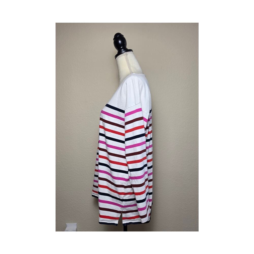 J. Crew Women's Contrast Yoke Top Large - Picture 4 of 8